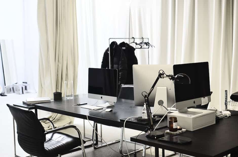 A clean and organized workspace with professional cleaning services